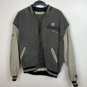 Mens Nutmeg Throwback Steelers Letter Coat Size XL